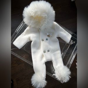 COPY - baby fur suit bunting